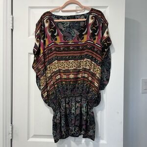 Karma Highway Women's One Size Sleeveless Top 100% Viscose Pink Yellow Blue NWOT